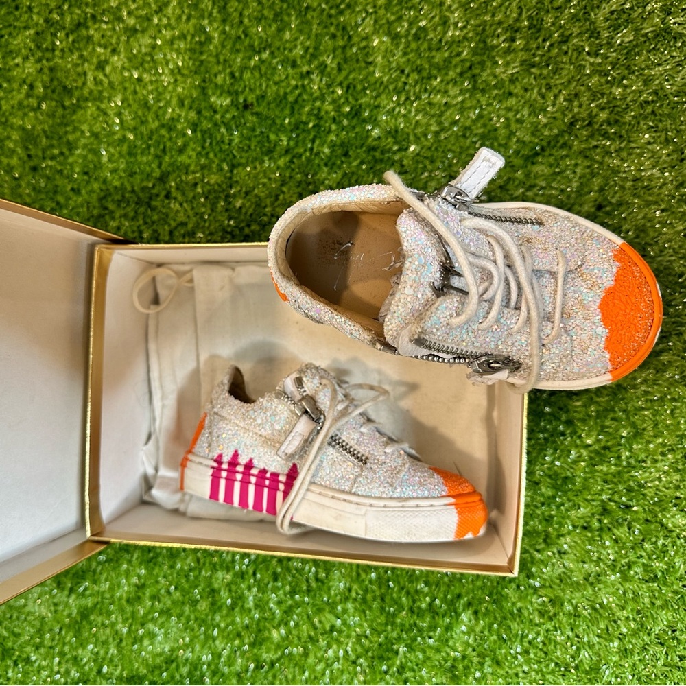 Giuseppe Zanotti Glitter Sneakers Size 22 (6)